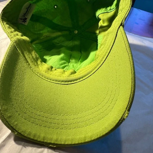 Disney OK Oozma Kappa embroidered Monsters University lime green hat - Picture 4 of 4